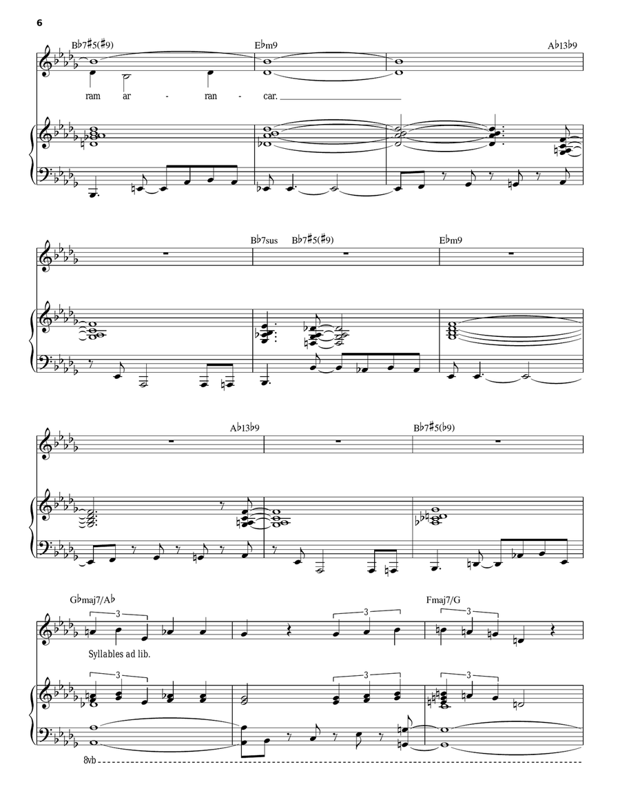 Ponta De Areia Piano, Vocal scores gallery preview page 6