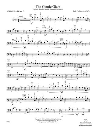The Gentle Giant (A Lyric Solo for Double Bass and Orchestra): Solo String Bass