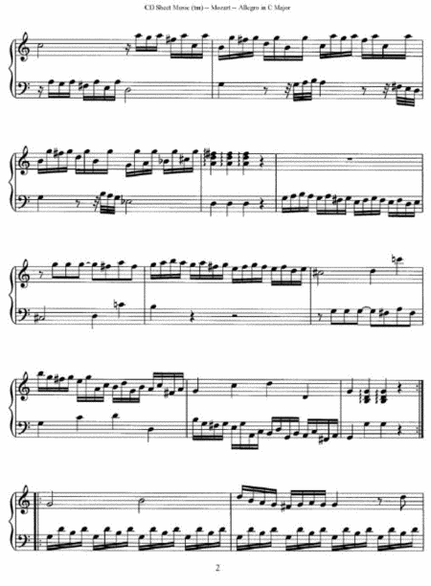 W. A. Mozart - Allegro in C Major K. 9a-5a
