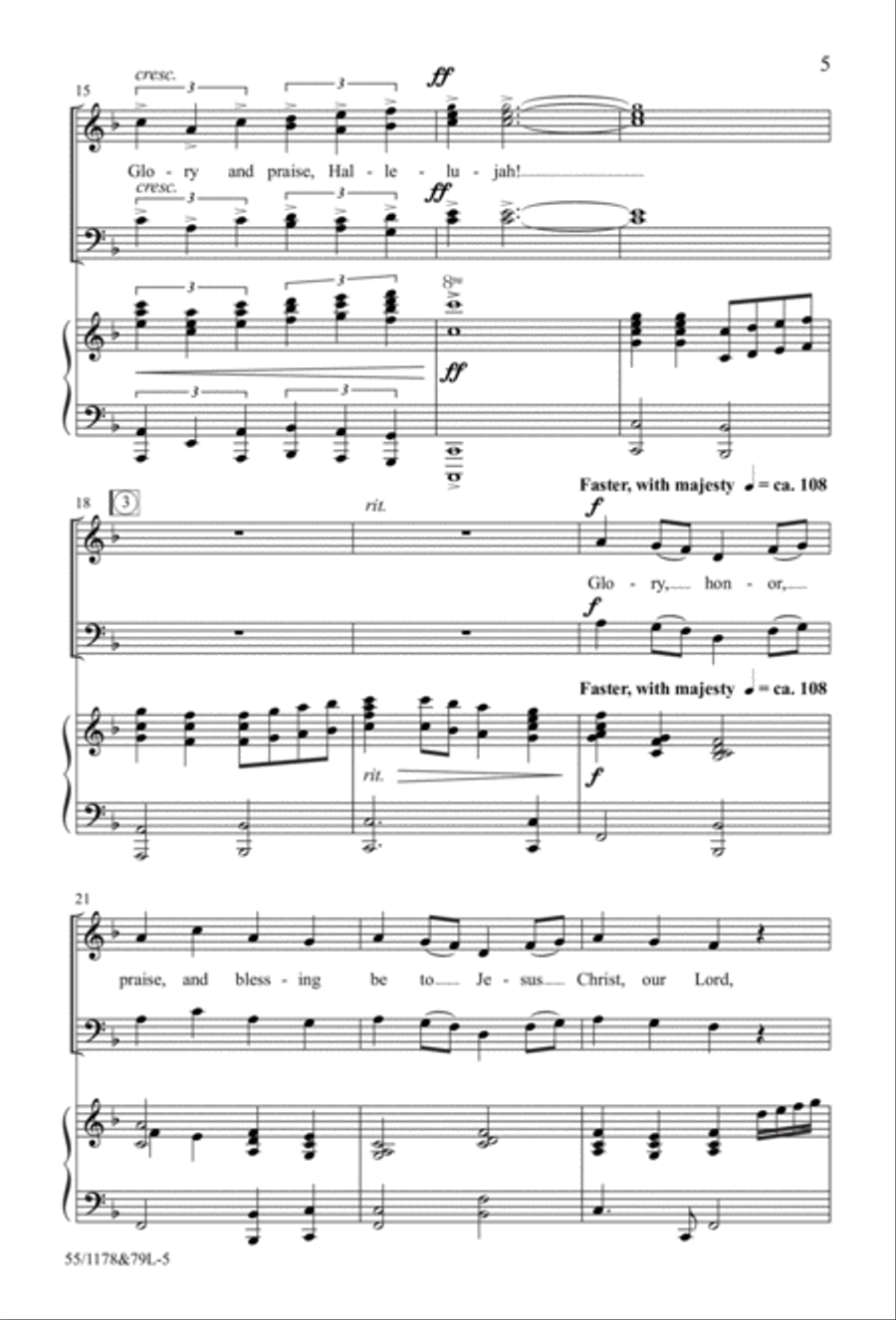 A Living Hope - SATB with Performance CD 4-Part scores gallery preview page 3