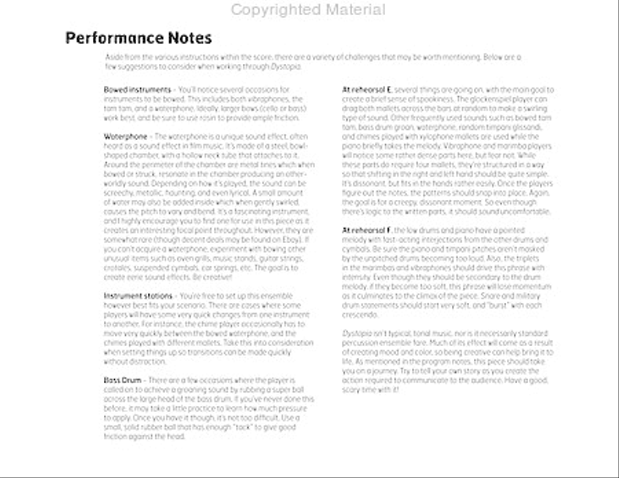 Dystopia Percussion Ensemble scores gallery preview page 4