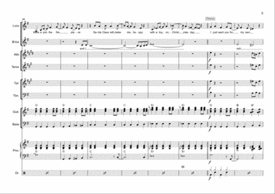 All I Want For Christmas Is You Small Ensemble scores gallery preview page 6