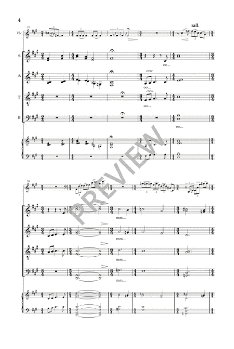 Peegeldused tasasest maast (with Cello) 4-Part scores gallery preview page 5