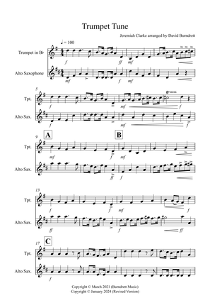 Trumpet Tune for Trumpet and Alto Saxophone Duet