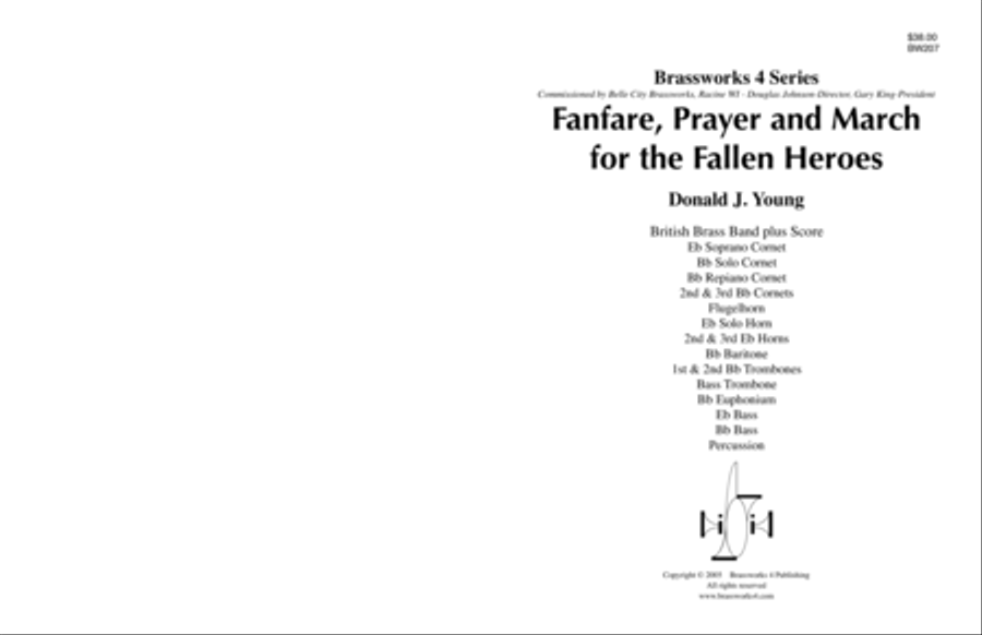 Fanfare, Prayer and March for the Fallen Heroes Brass Band scores gallery preview page 1