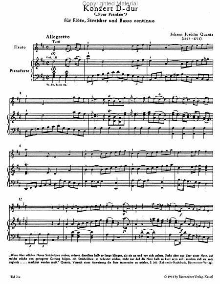 Concerto "Pour Potsdam" D major