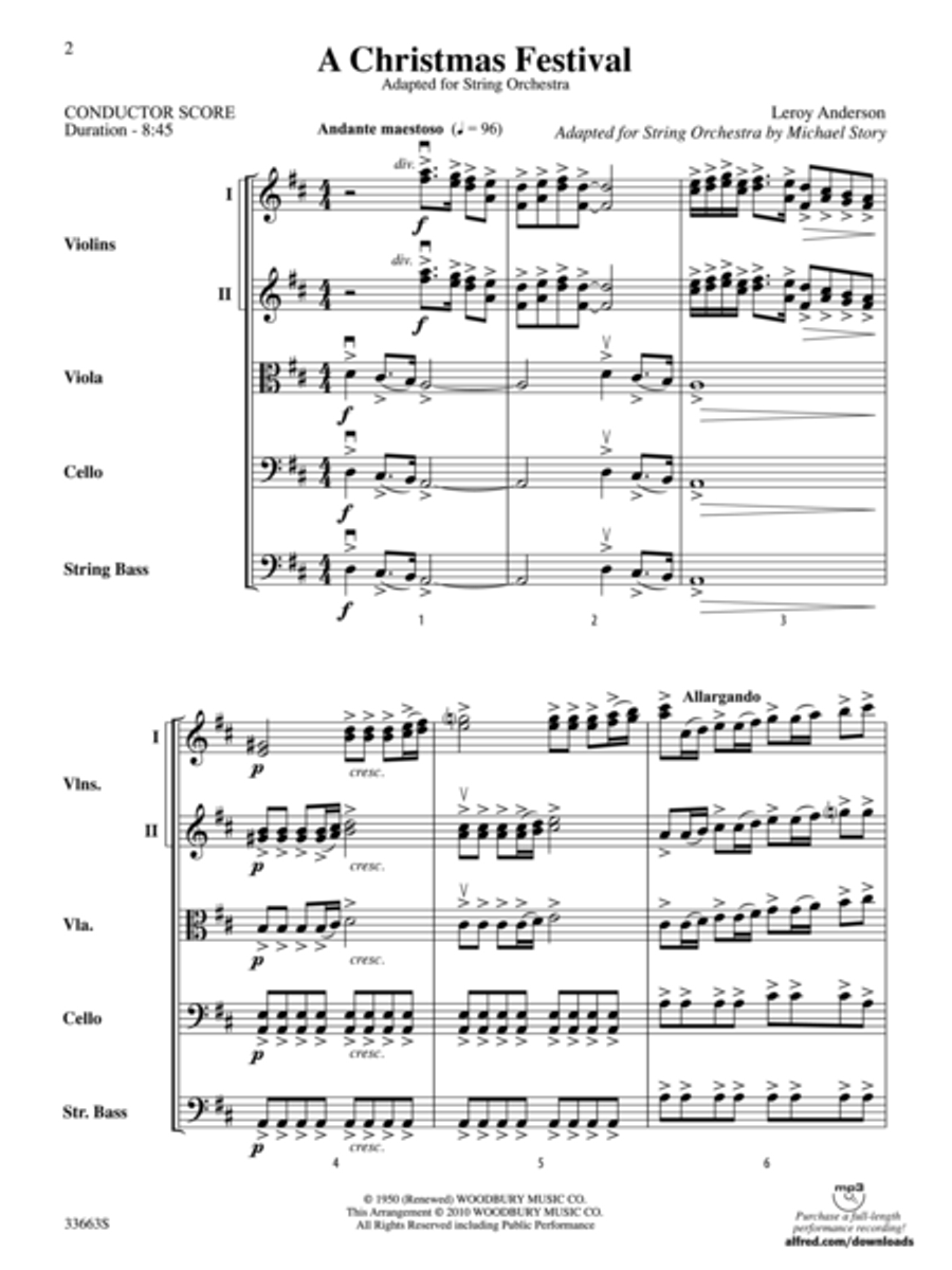 A Christmas Festival String Orchestra scores gallery preview page 2