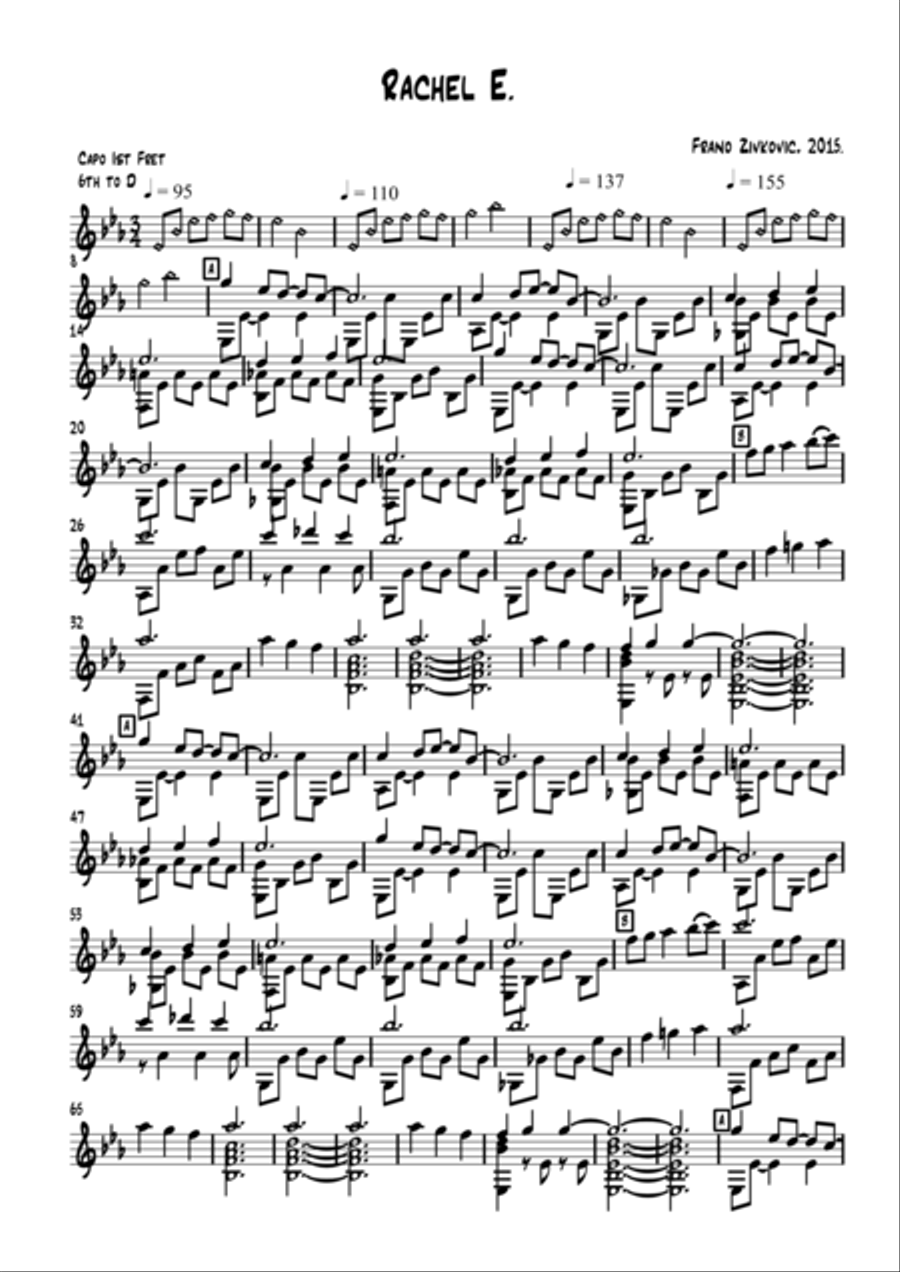 Rachel E. Classical Guitar scores gallery preview page 2