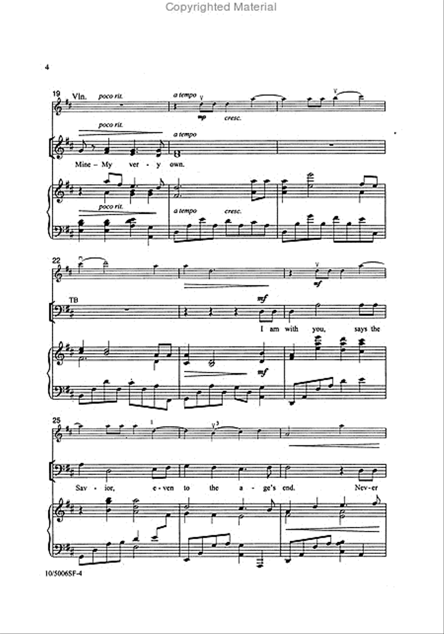I Am With You 4-Part scores gallery preview page 4