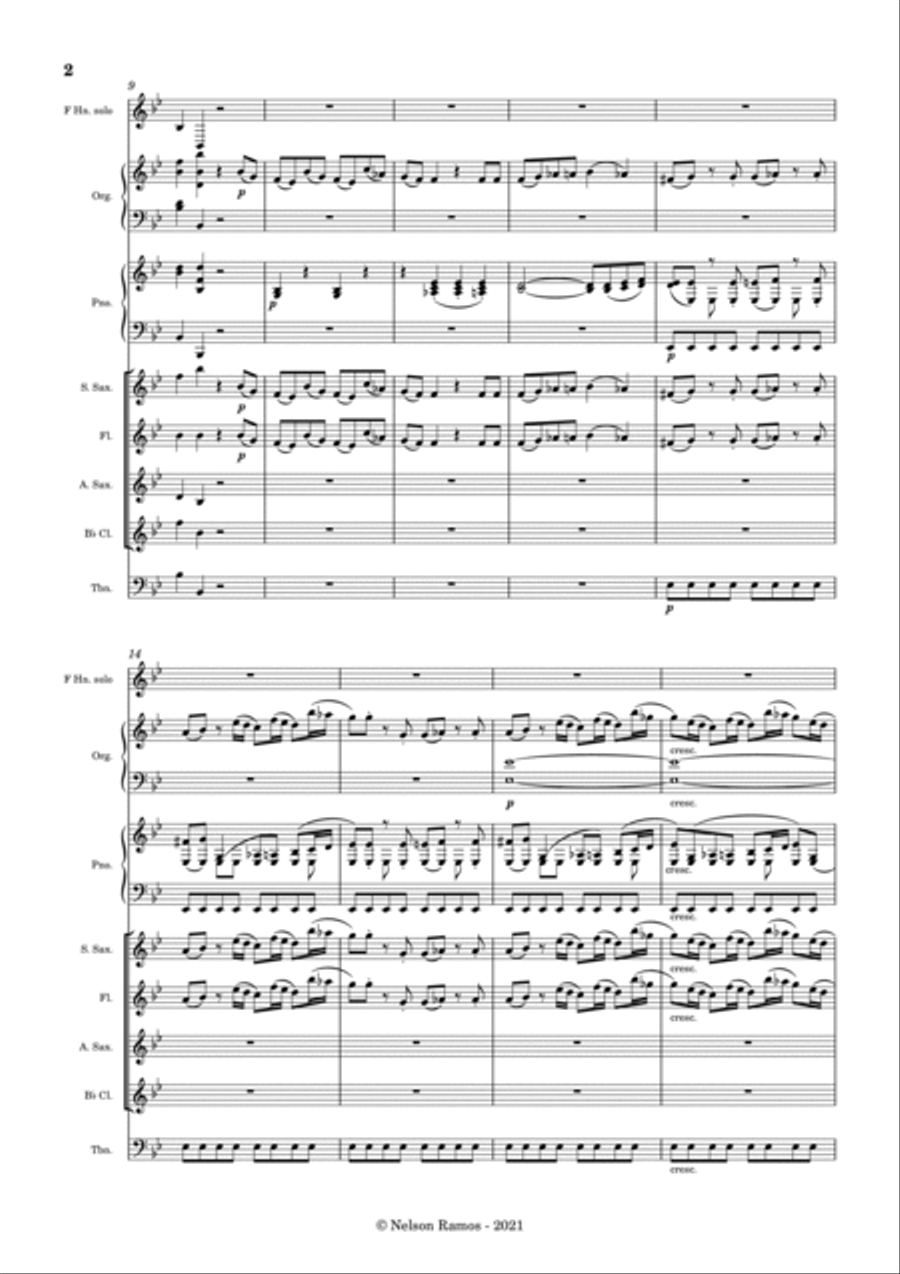 Mozart Horn Concerto 3 - K. 447 - Score Only Horn Solo scores gallery preview page 2