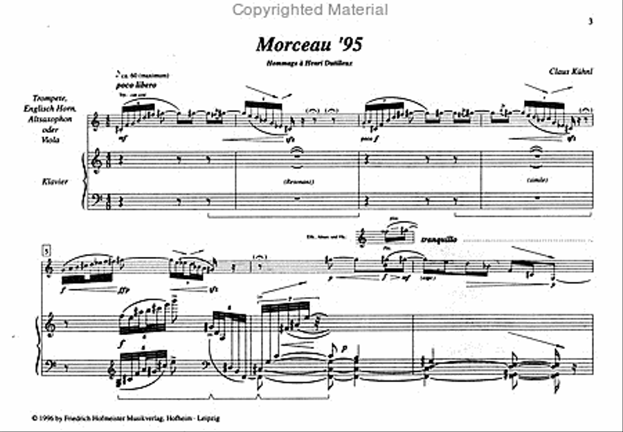 Morceau '95 Alto Saxophone scores gallery preview page 2