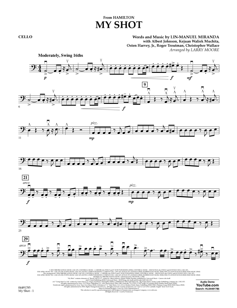 My Shot - Cello Cello scores gallery preview page 1