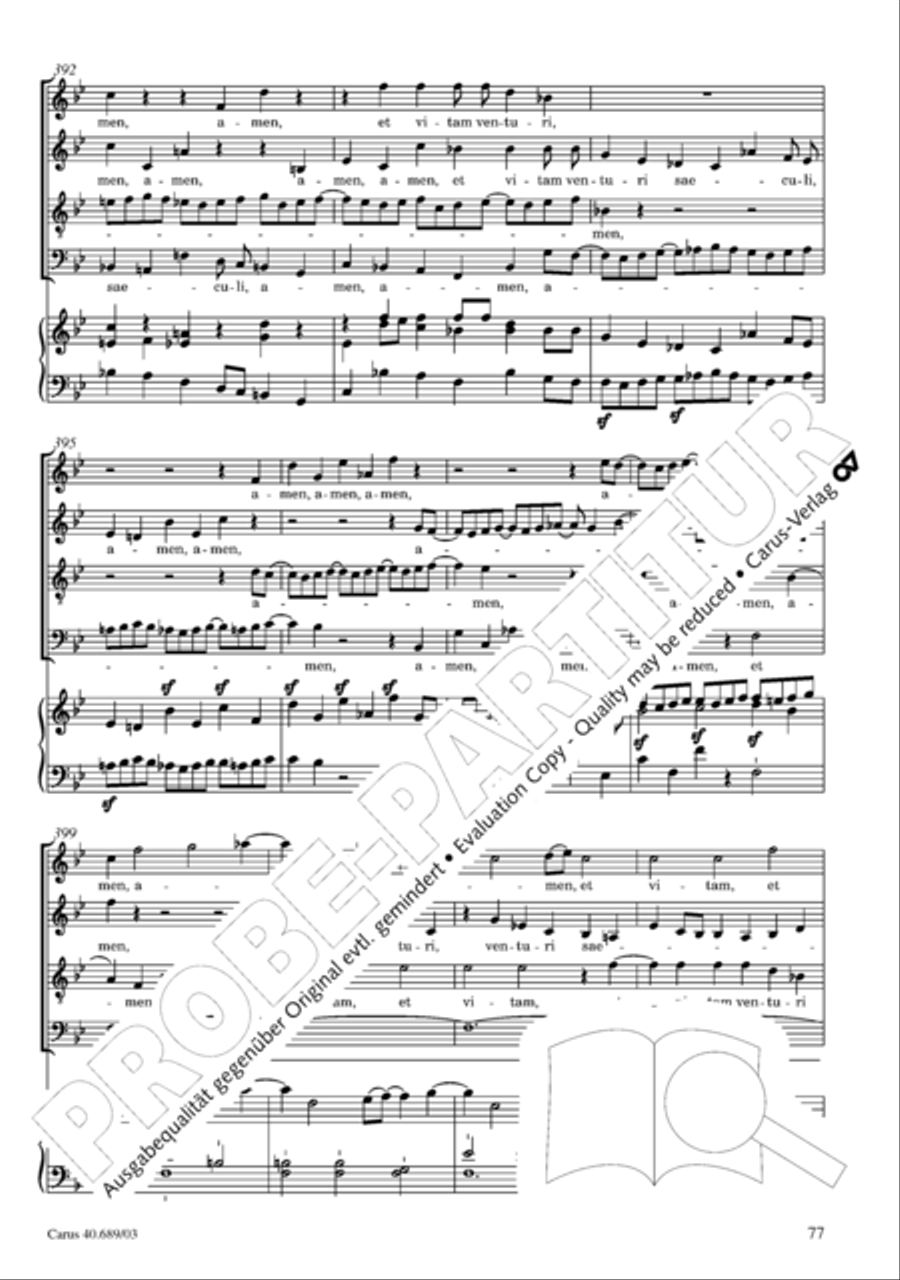 Missa solemnis Missa solemnis 4-Part scores gallery preview page 78