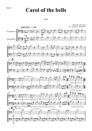 Carol of the Bells - Pentatonix style - Cello Duet