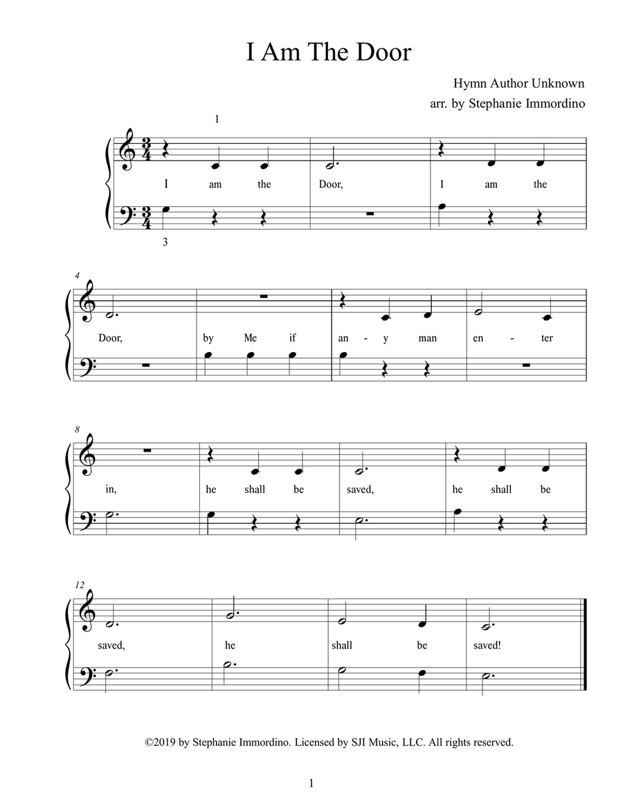 Christian Hymns for Young Pianists: Early Elementary Piano Hymn Arrangements to Play and Sing Piano, Vocal scores gallery preview page 5