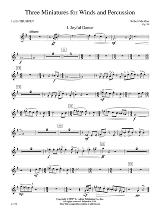 Three Miniatures for Winds and Percussion: 1st B-flat Trumpet