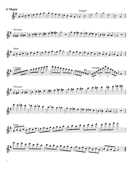 Comprehensive Flute Scales and Arpeggios - Major