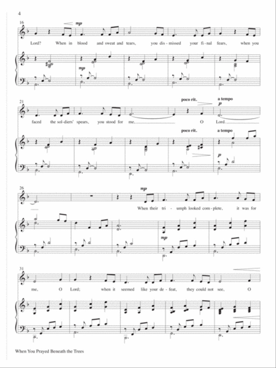 When You Prayed Beneath the Trees Medium Voice scores gallery preview page 3