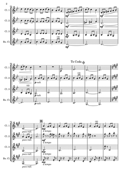 Carol of the Bells (Shchedryk) - Clarinet quartet image number null