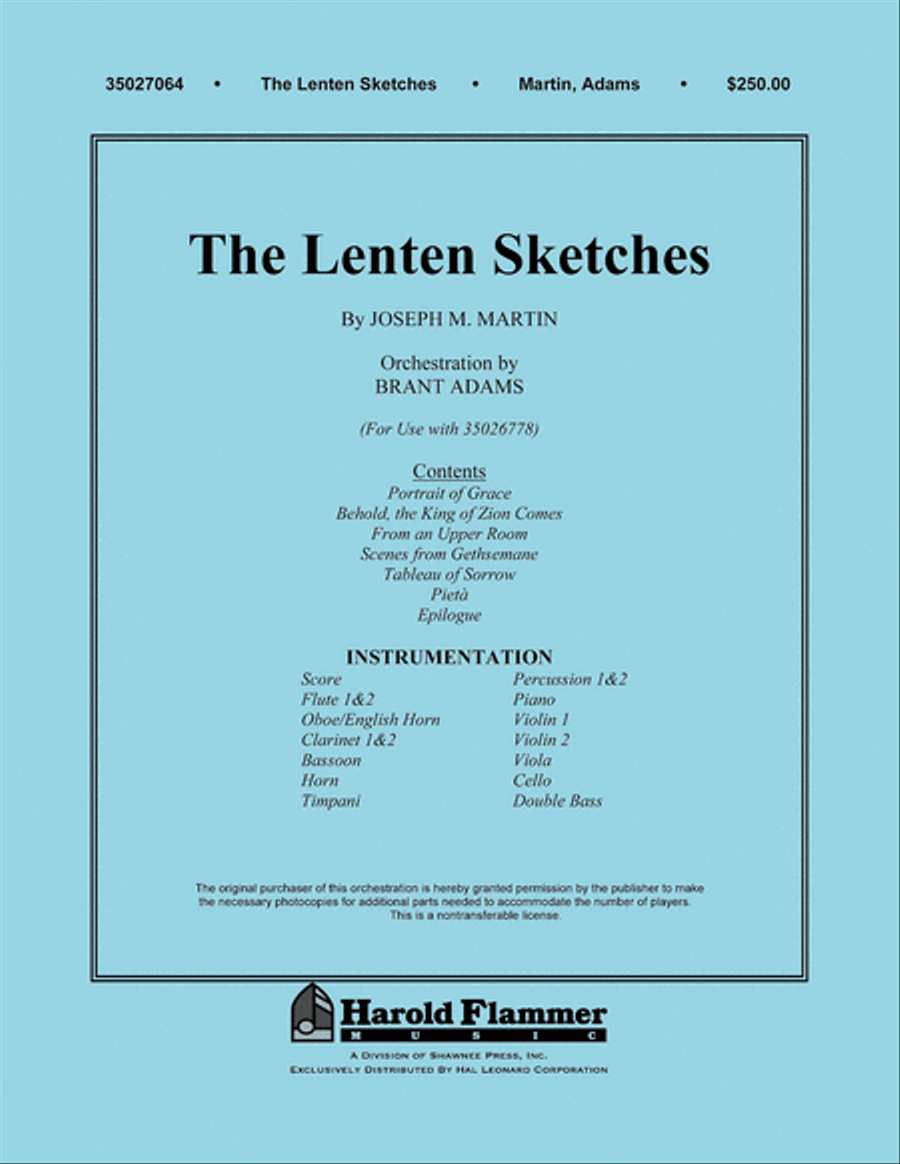 The Lenten Sketches Chamber Orchestra scores gallery preview page 1