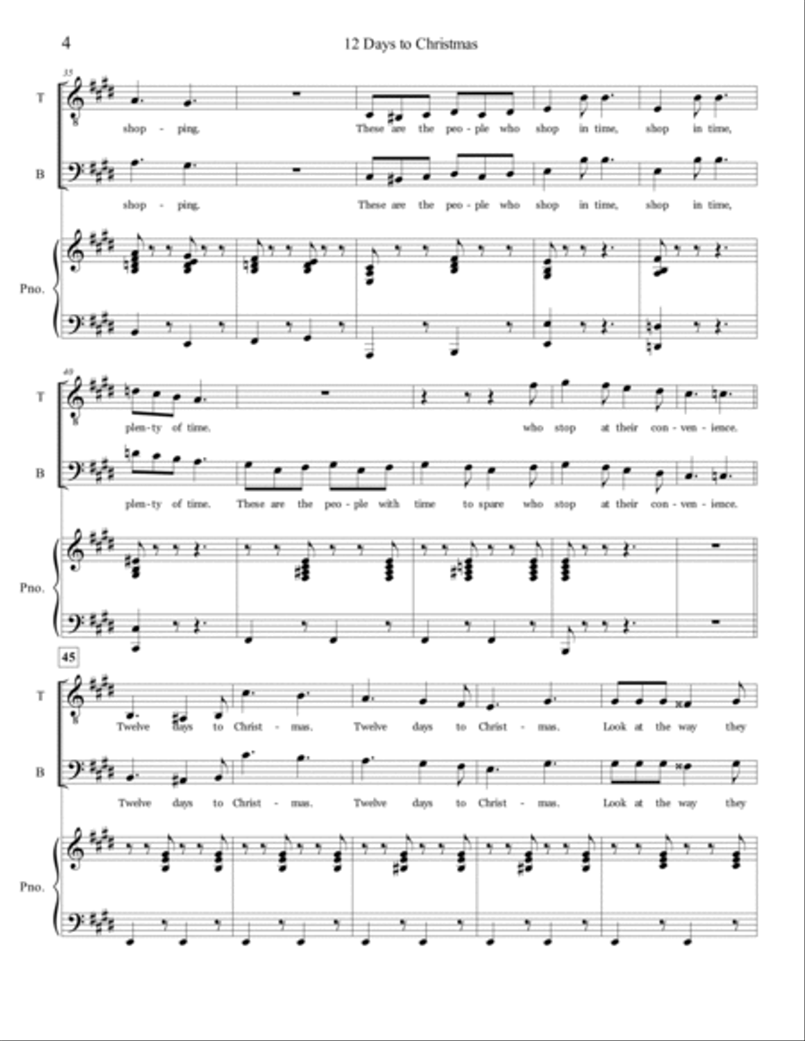 Twelve Days To Christmas Twelve Days To Christmas TTBB scores gallery preview page 4