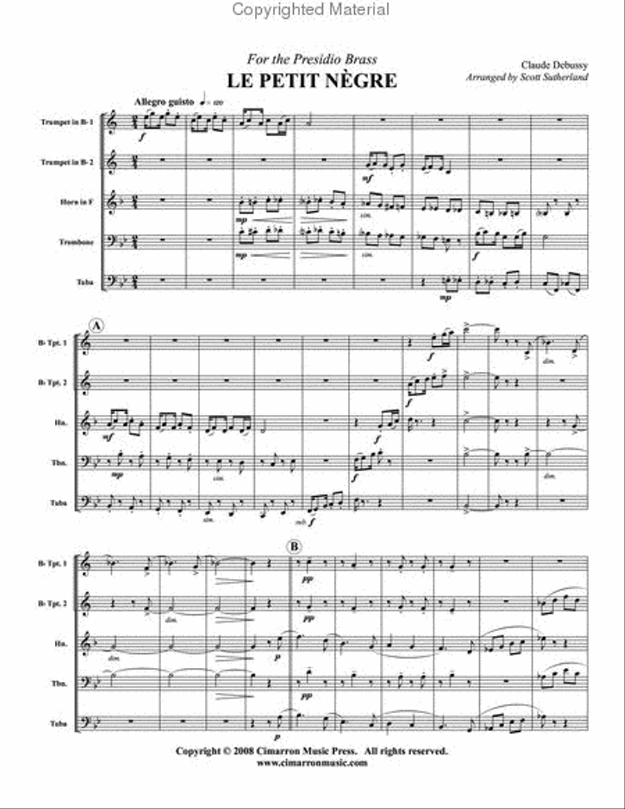 Le petit negre Brass Quintet scores gallery preview page 2