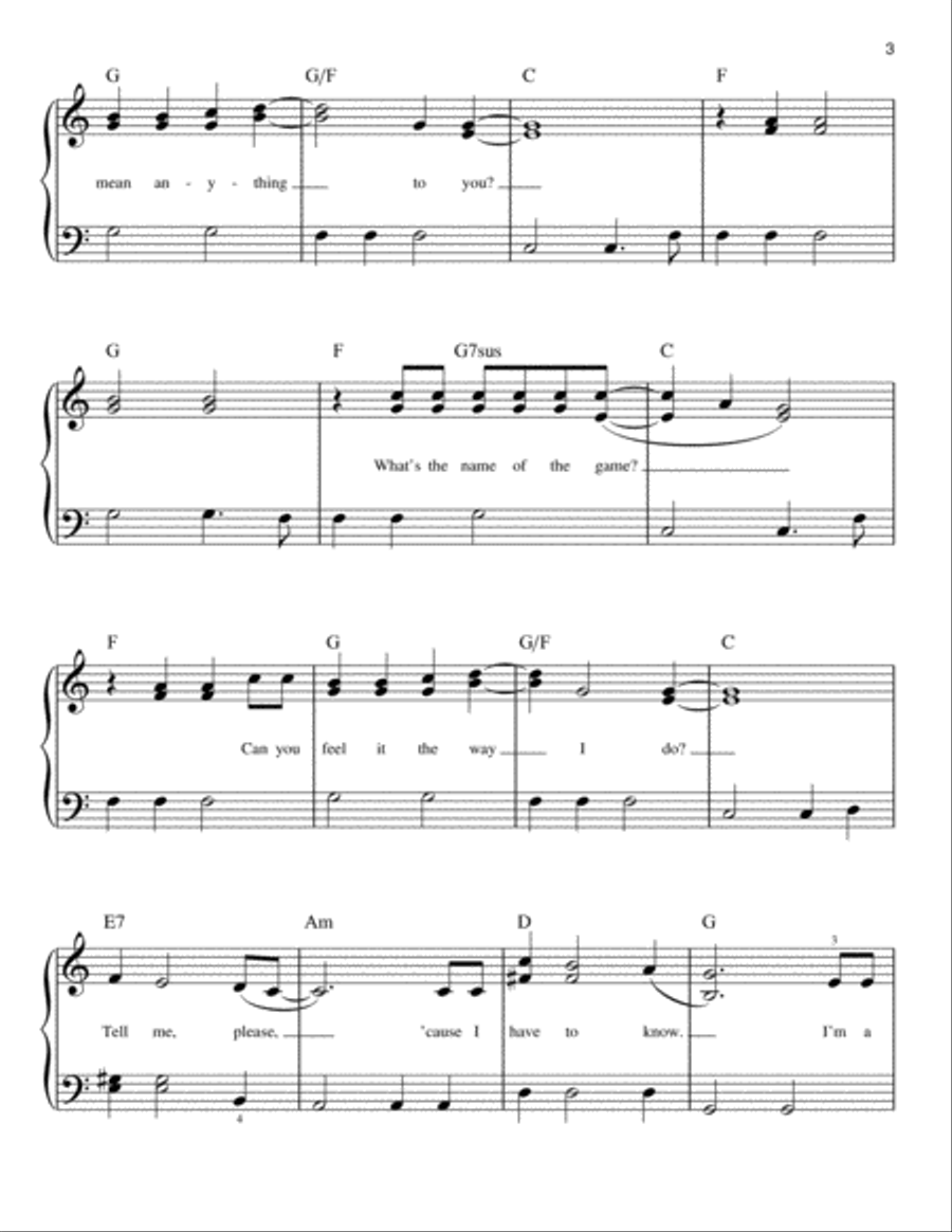 The Name Of The Game (from Mamma Mia! Here We Go Again) Easy Piano scores gallery preview page 3