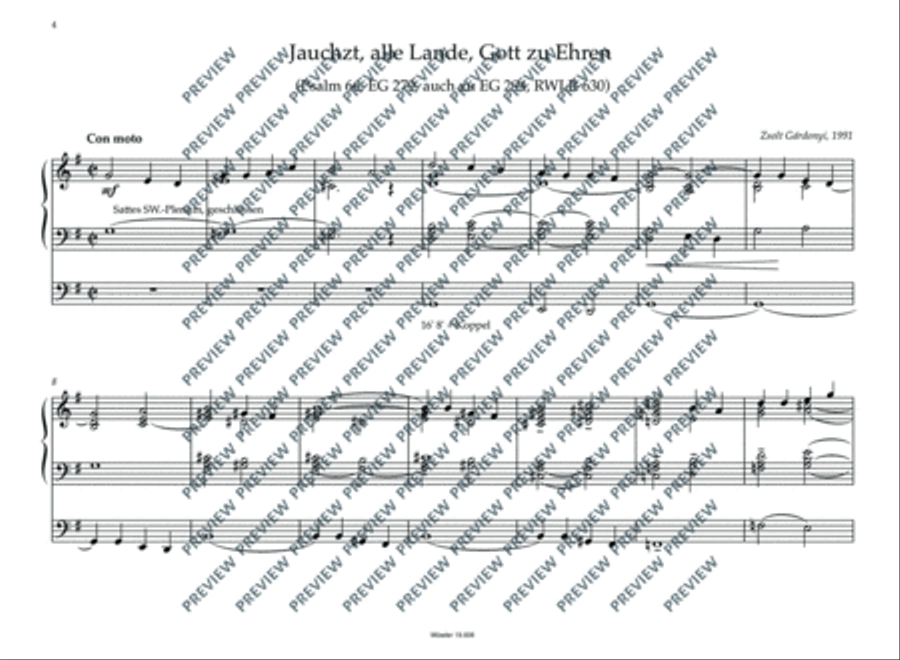 Five organ chorales from the Geneven psalter Organ scores gallery preview page 5