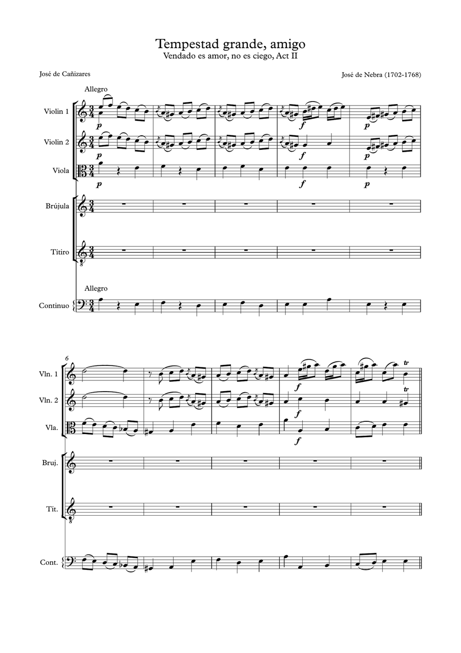 Tempestad Grande Amigo - Vendado es amor, no es ciego Small Ensemble scores gallery preview page 1