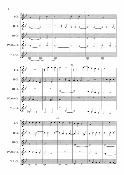 Madrigal Ahi dolente partita (Claudio Monteverdi) Clarinet Choir arr. Adrian Wagner image number null