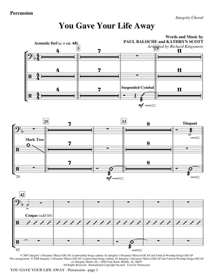 You Gave Your Life Away - Percussion 1 & 2