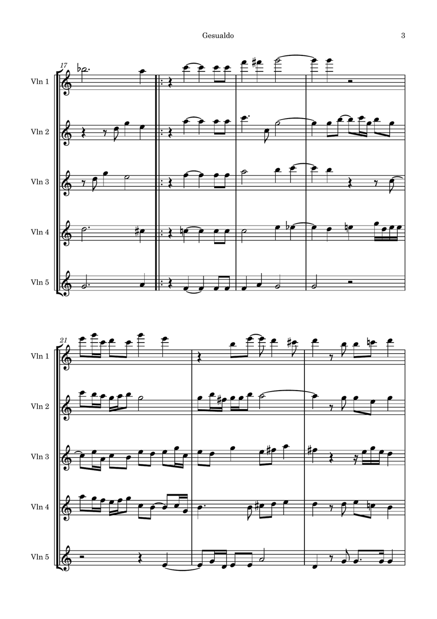 Merce Grido Piangendo String Quintet scores gallery preview page 3