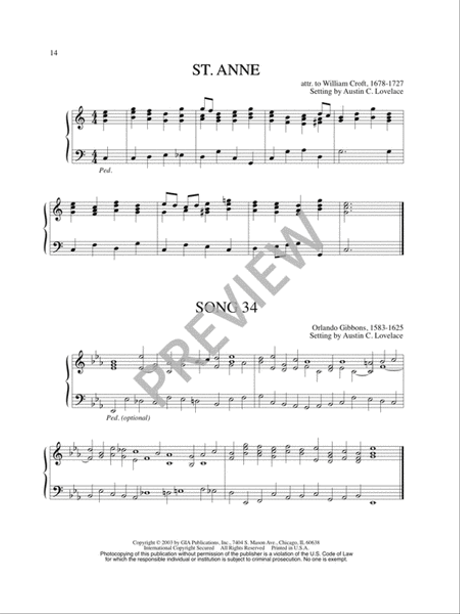 Fifteen Free Harmonizations Organ scores gallery preview page 16