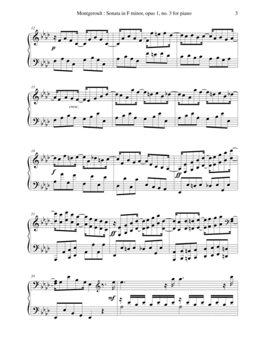 Hélène de Montgeroult : Piano Sonata in F minor, opus 1 no. 3