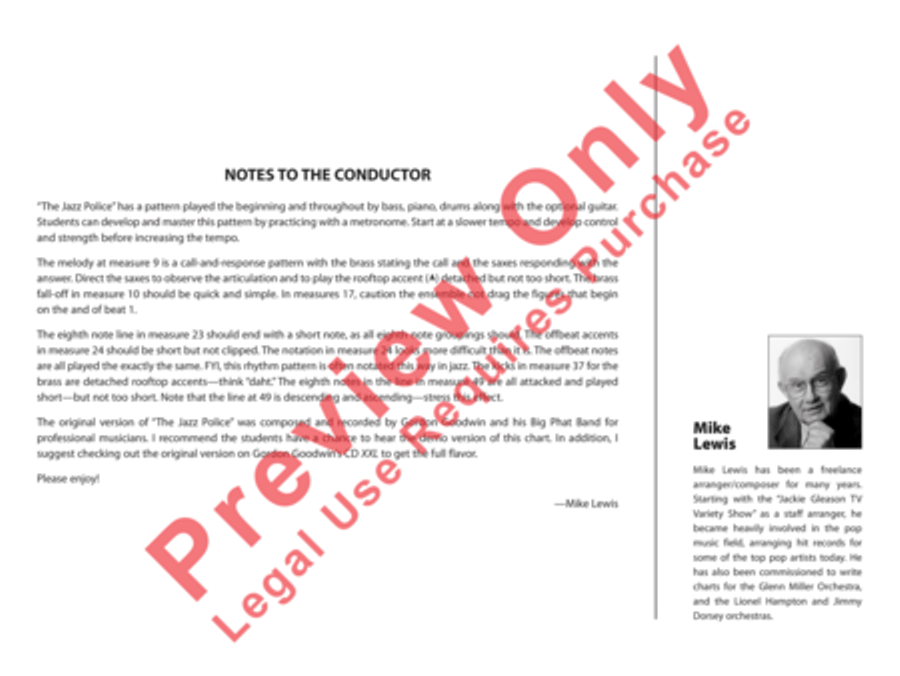 The Jazz Police Jazz Ensemble scores gallery preview page 3