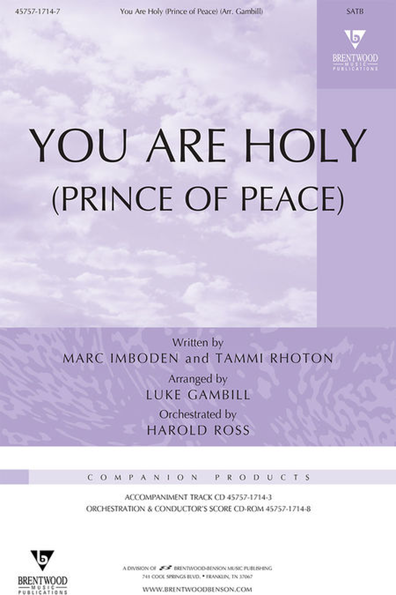 You Are Holy (Prince Of Peace) (Split Track Accompaniment CD)