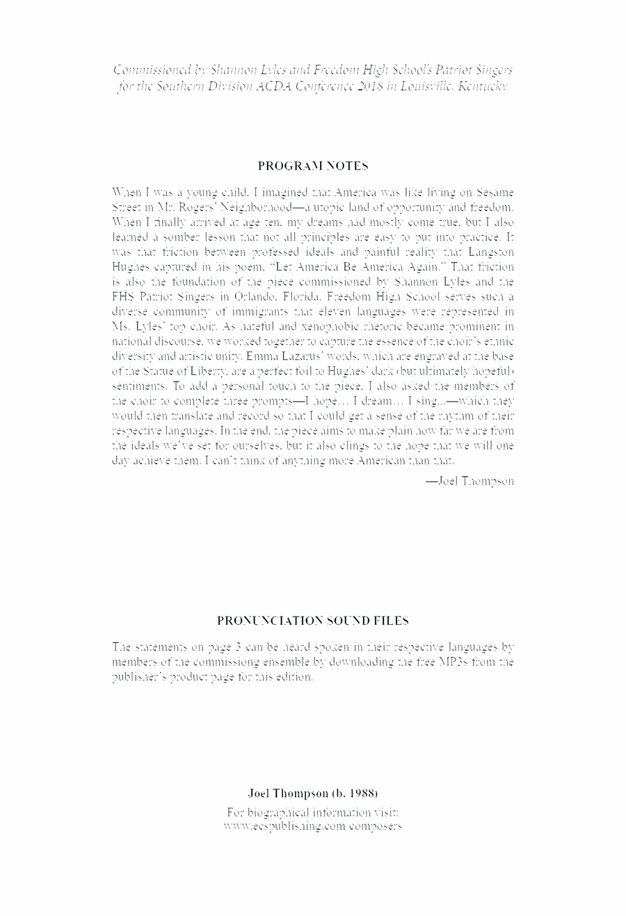 America Will Be! Divisi scores gallery preview page 1