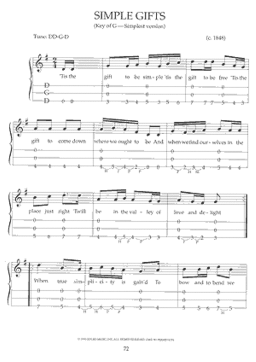 The Music of the Shakers for Mountain Dulcimer Mountain Dulcimer scores gallery preview page 3