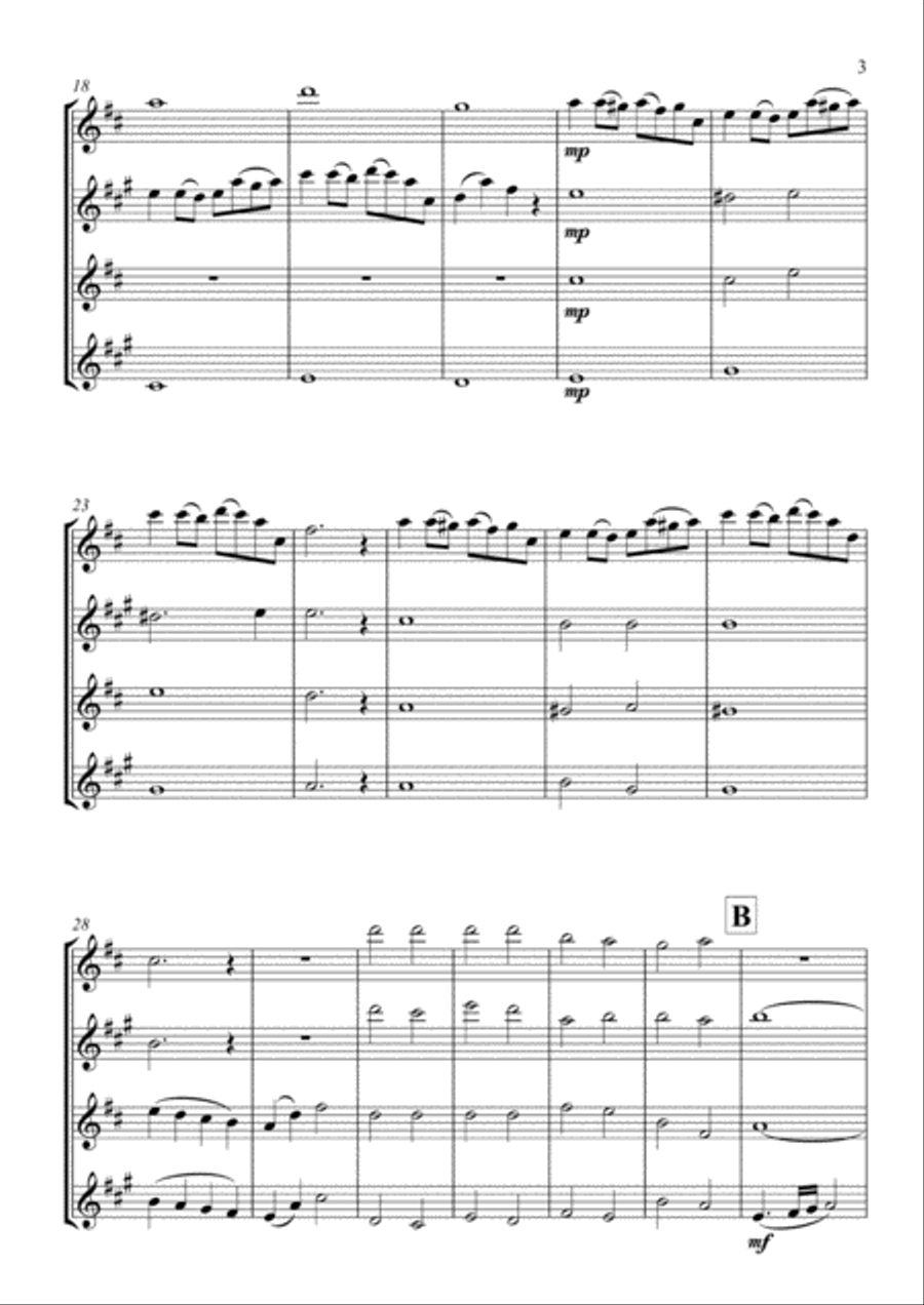Ruach (Air in Motion) for Saxophone Quartet Saxophone Quartet scores gallery preview page 3
