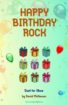Book cover for Happy Birthday Rock, for Oboe Duet