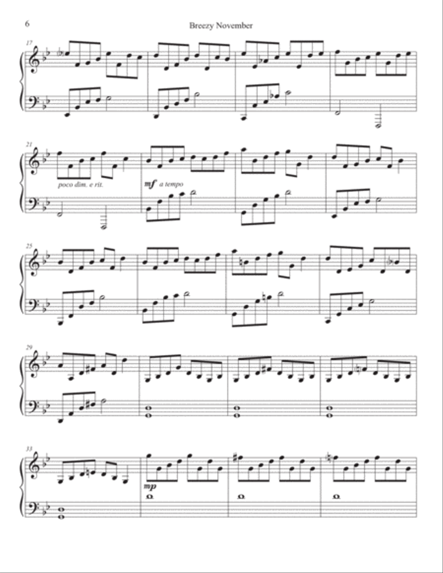 Musings in November Piano Book Piano Solo scores gallery preview page 6