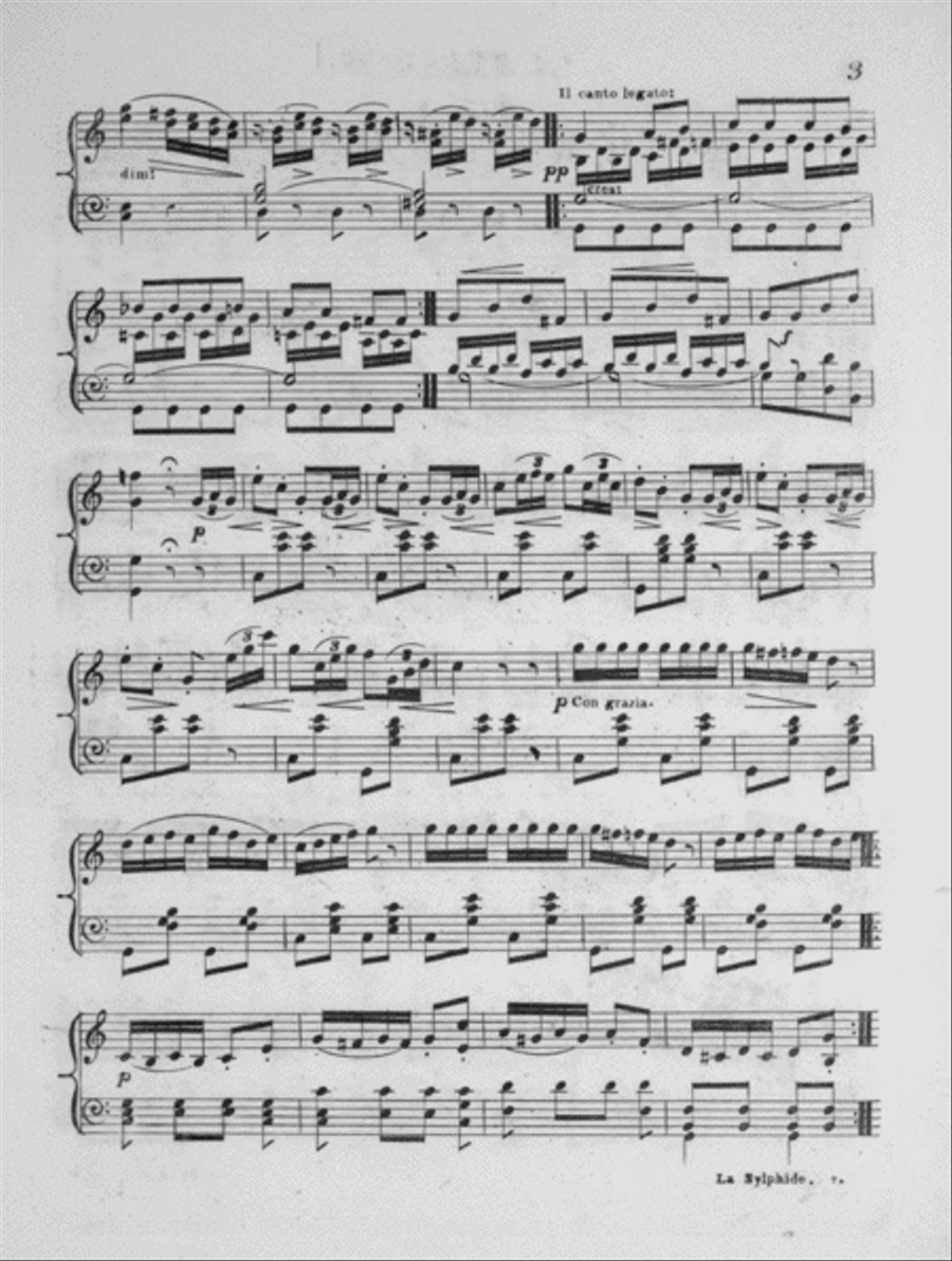 La Sylphide. A New Grand Pas de Deux Piano Solo scores gallery preview page 3