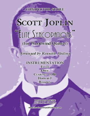 Book cover for Joplin - “Elite Syncopations” (for Woodwind Quintet)