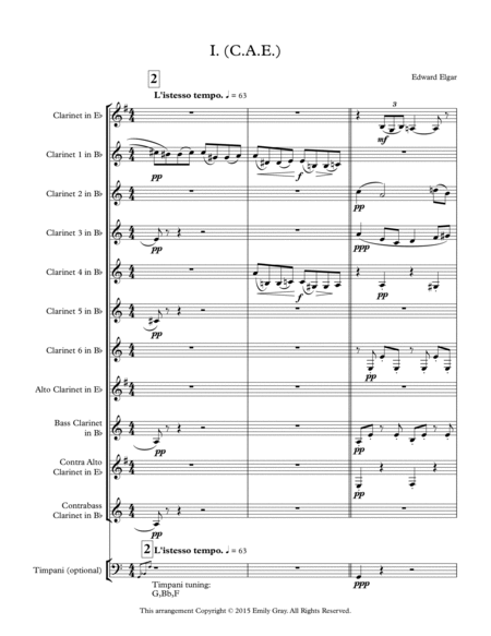 Enigma Variations for Clarinet Choir (Score)