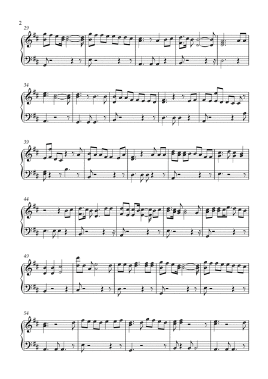 Slow Fade Easy Piano scores gallery preview page 2