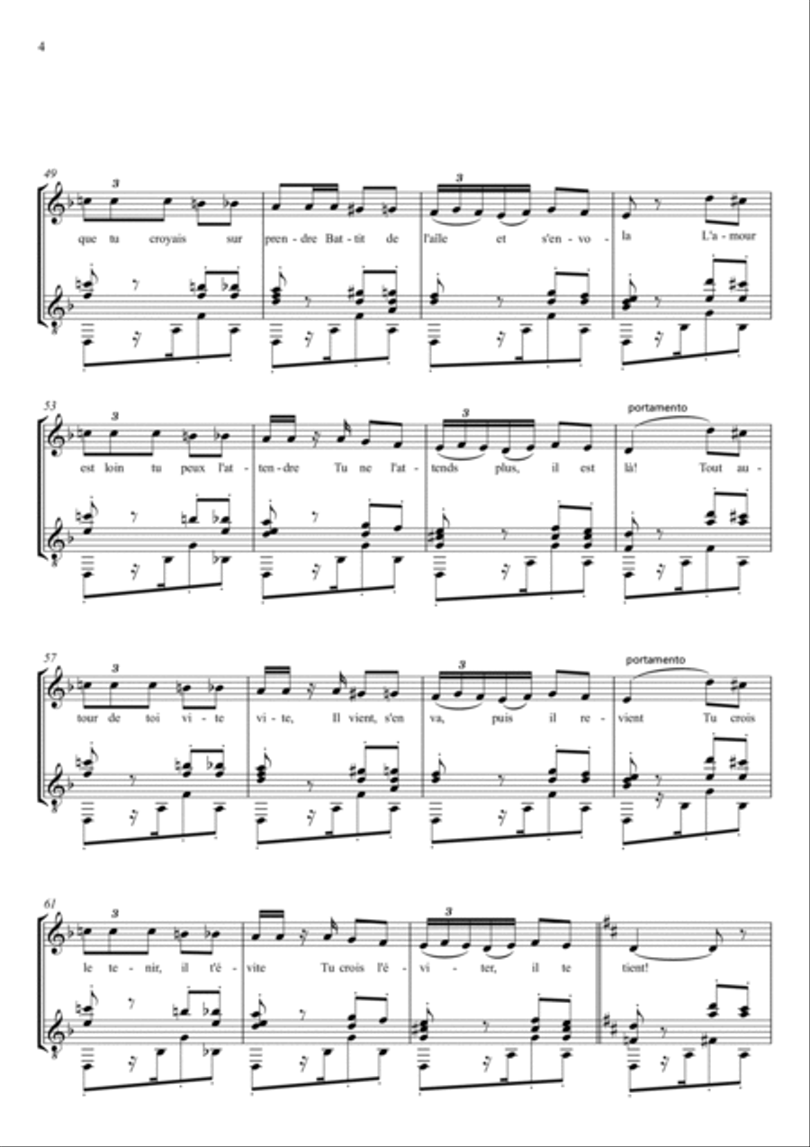 HABANERA - CARMEN (L'AMOUR EST UN OISEAU REBELLE) - GEORGES BIZET Chamber Music scores gallery preview page 5