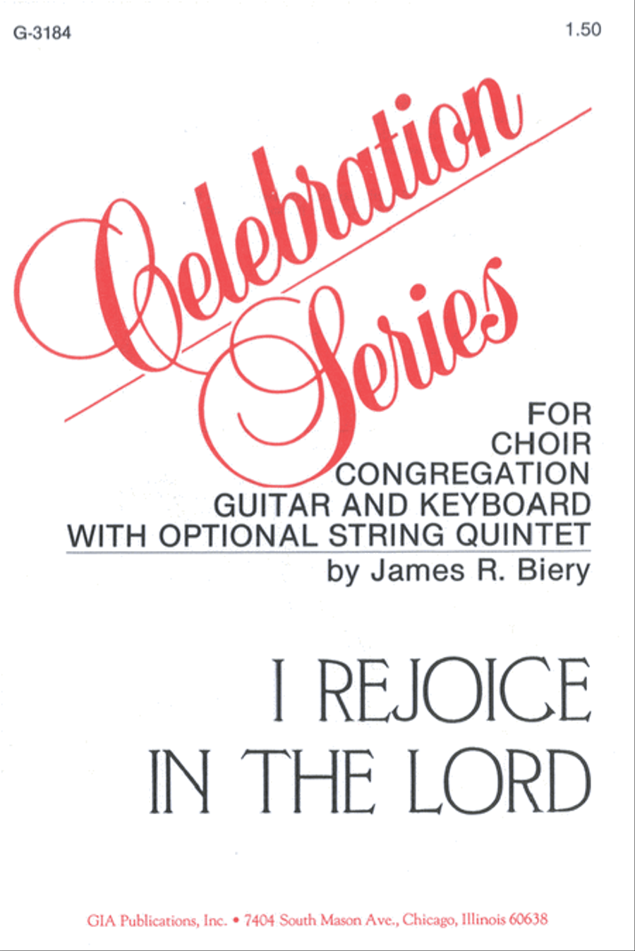 I Rejoice in the Lord 4-Part scores gallery preview page 1