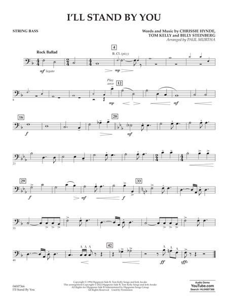 I'll Stand By You (arr. Paul Murtha) - String Bass