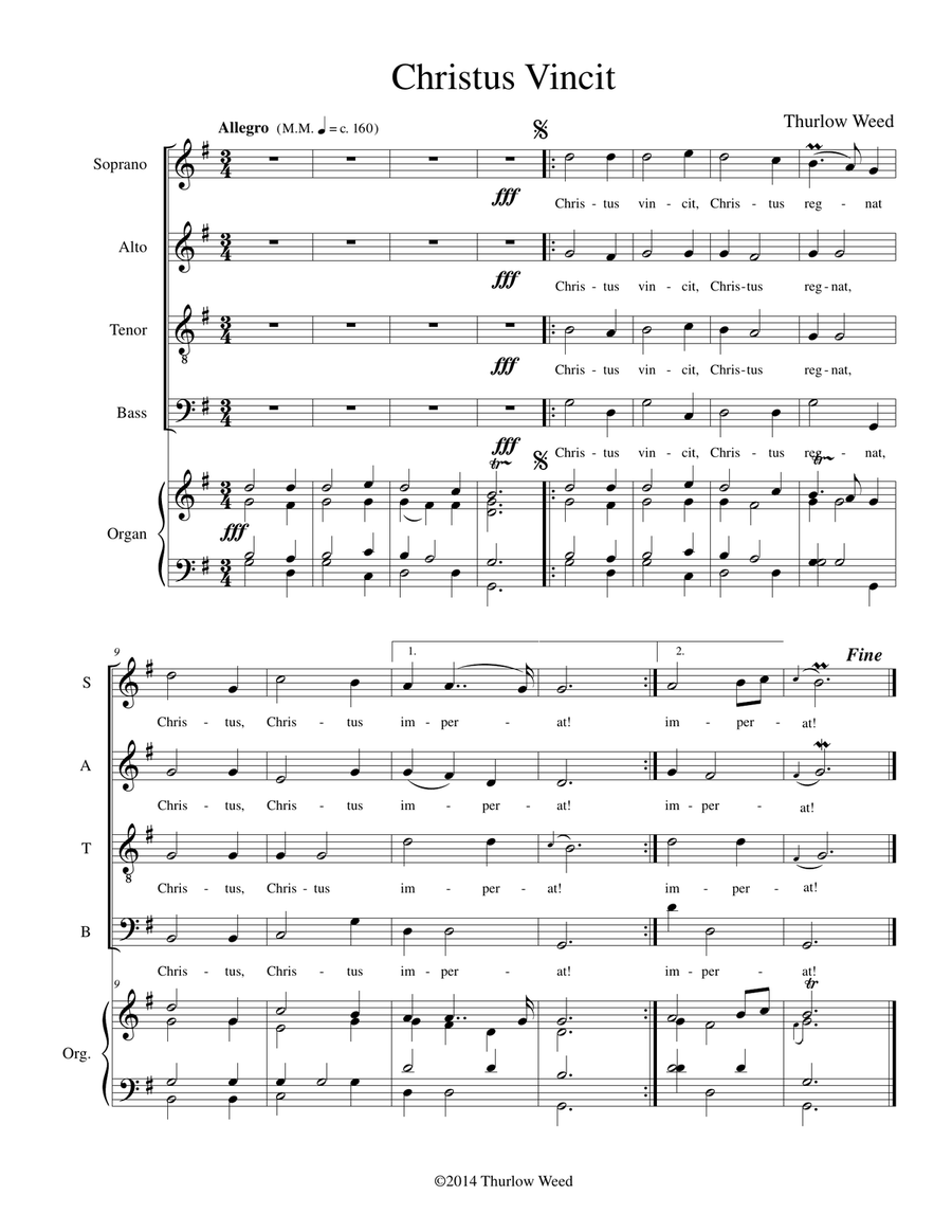 Christus Vincit 4-Part scores gallery preview page 1