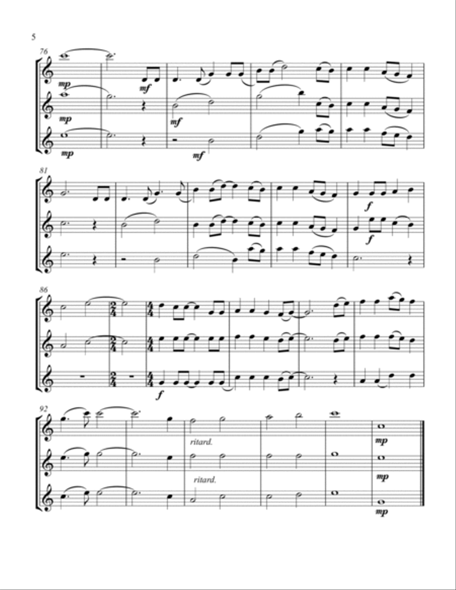 God Bless The U.s.a. Clarinet Trio scores gallery preview page 6